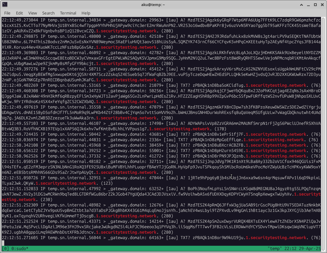 Sliver DNS C2 traffic